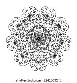 Abstract mandala pattern. Decorative graphic design element.