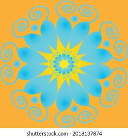 Abstract mandala with pattern design