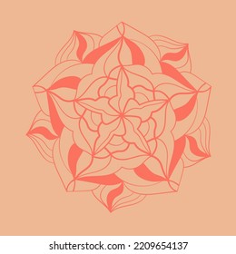 Abstract mandala pattern, vector illustration. Bright ornament. Graphic design element.