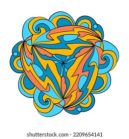 Abstract mandala pattern, vector illustration. Bright ornament. Graphic design element.