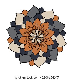 Abstract mandala pattern, vector illustration. Bright ornament. Graphic design element.