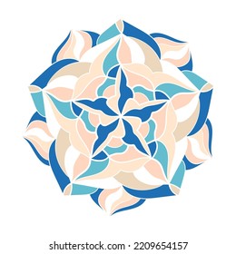Abstract mandala pattern, vector illustration. Bright ornament. Graphic design element.