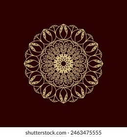 Abstrakte Mandala-Muster für Bildschirmhintergrund, Poster, Cover, Card, Banner, Broschüre, Druck. Orientalischer Motivstil, Vektorillustration.