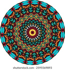 Abstract Mandala with Repeating Geometric pattern