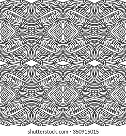 Abstract mandala seamless  coloring page 