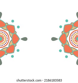 forma de doodle de fondo de patrón de Mandala abstracto