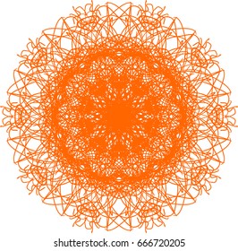 Abstract mandala shape. Spirograph decorative element for design. Vector illustration.