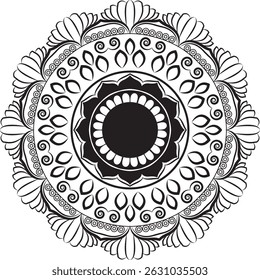 Abstract Mandala with Spiritual Symbols