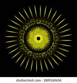 abstract mandala spirograph with light lines