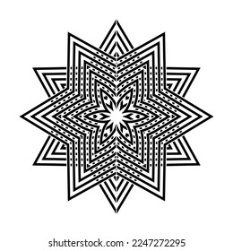 Abstract mandala stencil. Sketch for printing, plotter and laser cutting. Drawing an image on different surfaces.