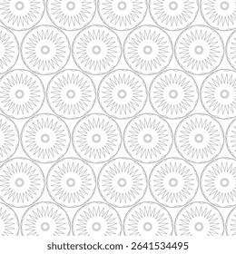 Abstract Mandala Style Outline Seamless Design