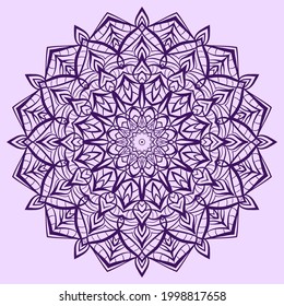 abstract mandala vector decorative design element with modern soft color