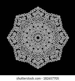 Abstract mandala. Vector illustration, template for your design.  Looks like beaded flower. 