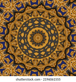 Abstract Mandala vintage indian textile ethnic seamless pattern ornamental