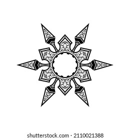 
Abstract mandala in white background, vector illustration.