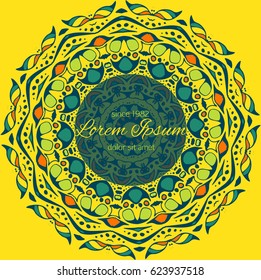 Abstract mandala for your project. Ethnic style.