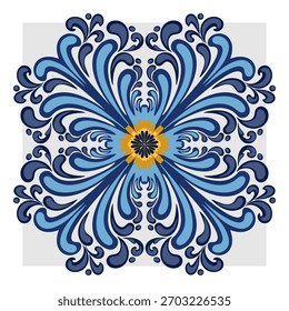 Abstract mandalas, Mexican-style patterns. Multilayered ornament