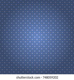 Abstract Mandalas ornamental pattern. Vector blue, violet and neutral ethnic floral seamless pattern.