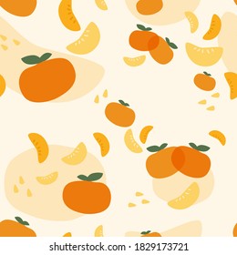 Abstract mandarin pattern.To see the other fruits pattern illustrations , please check fresh fruits pattern collection.