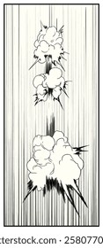 Abstract Manga Action Explosion Background, Classic Anime Detailed Ink Line ,
Comic Book Style,
Speed Lines, Dynamic Explode effect. Power, Vector Illustration
