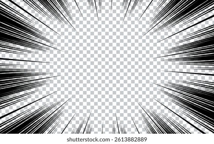 Abstract manga comic zoom background vector illustration