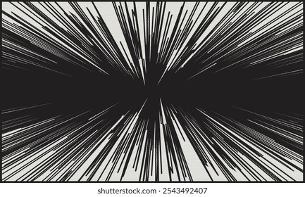 Abstract manga perspective horizontal lines. Vector illustration superhero design.Comic book. Speed lines background. Frame anime.