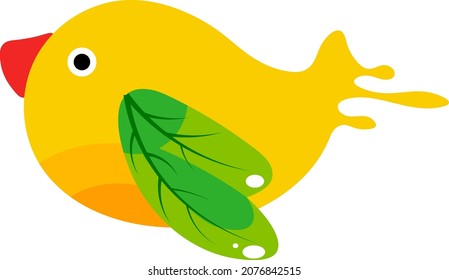 Abstract mango bird airplane element material
