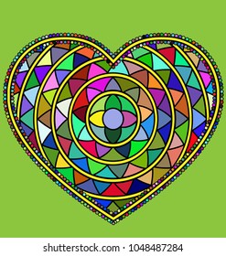 abstract many colored heart