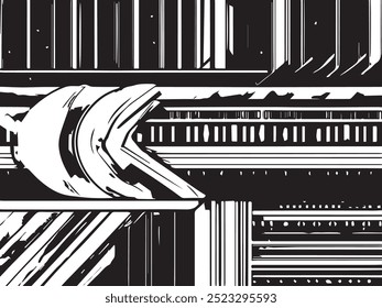 Abstract of many parallel horizontal stripes, with predominance for decoration and background with motif of conformity or variation