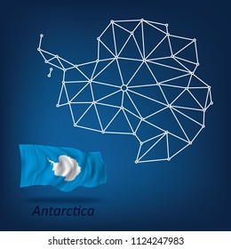 Abstract map of Antarctica - vector illustration