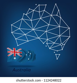 Mapa abstracto de Australia - ilustración vectorial