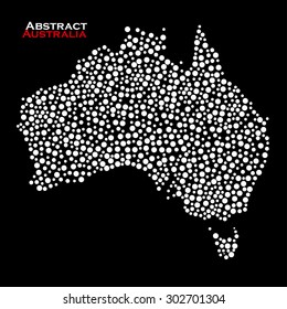 Abstract map of Australia. Vector illustration. Eps 10