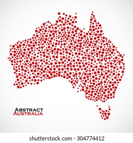 Abstract map of Australia. Vector illustration. Eps 10