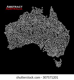 Abstract map of Australia. Vector illustration. Eps 10