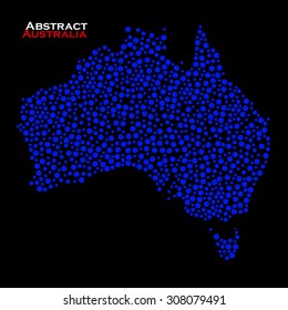 Abstract map of Australia. Vector illustration. Eps 10