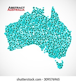 Abstract map of Australia. Vector illustration. Eps 10