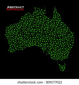 Abstract map of Australia. Vector illustration. Eps 10