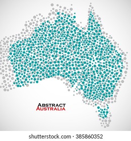 Abstract map of Australia. Vector illustration. Eps 10
