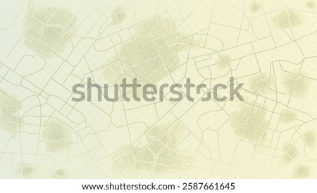 Abstract map background. Colorful zone on map. Streets and roads. City top view from above. Editable vector illustration