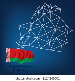 Abstract map of Belarus - vector illustration
