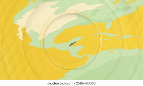 Abstract Map of Belize and Surrounding Regions with Circular Patterns. Vibrant Abstract Map.