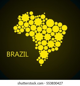 Abstract map of Brazil