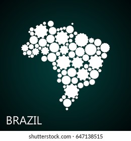 Abstract map of Brazil