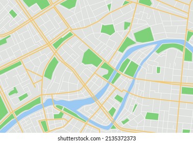 Abstract map of the city center. Can be used for design for city navigation. Vector illustration.