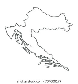 Abstract Map of Croatia