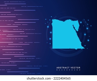 Abstract map of Egypt technology with hi-tech digital data connection system background circuit.