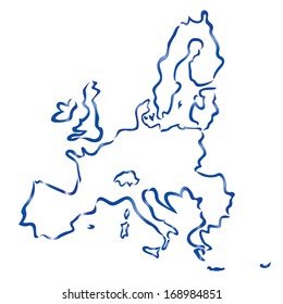 abstract map of European Union