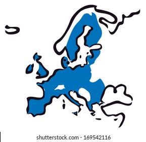 Abstract Map Of European Union