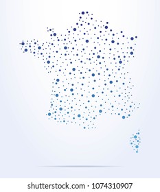 Abstract map of France