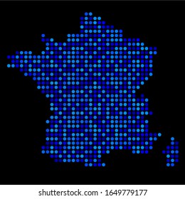 mapa abstracto de francia en calidad vectorial